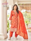 Zara By Aanchi Shimmer Jacquard Kurti With Bottom Dupatta Wholesale Online